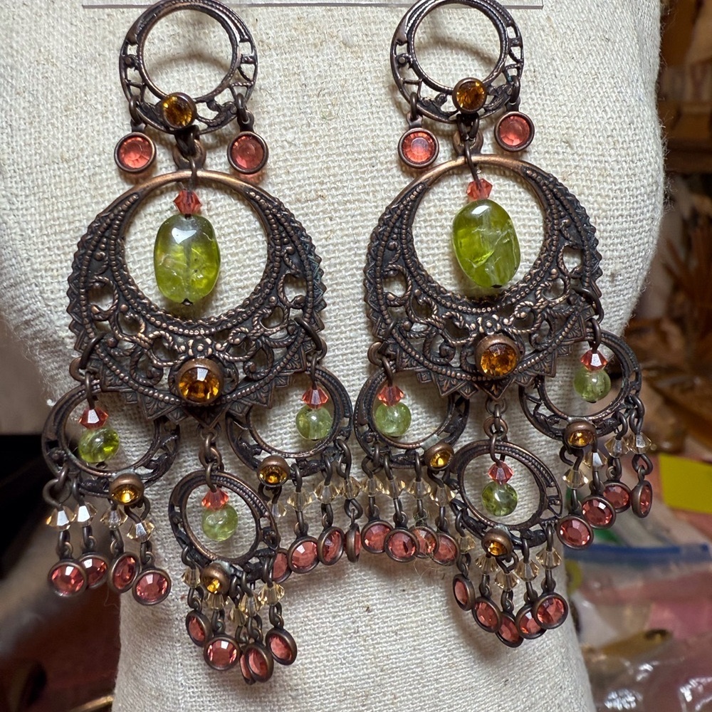 Elegant Multi-Color Chandelier Earrings